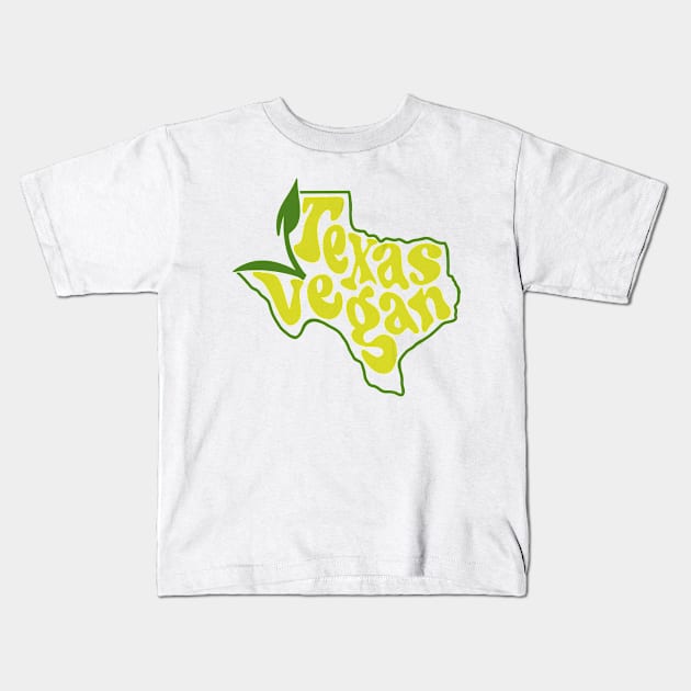 Texas Vegan Kids T-Shirt by flytogs